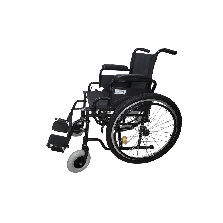 Silla de ruedas Todoterreno Sagitta | Abatible | Descansa brazos y descansa pies desmontables | Accesible, Funcional y Confiable para Uso Diario